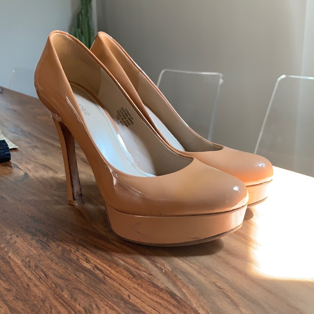 Joan & David platform nude heels